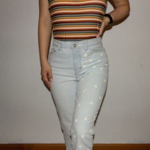 Hand painted mom capris